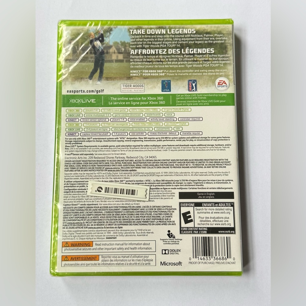 Tiger Woods PGA Tour 14 / Microsoft Xbox 360 / New - Picture 2 of 6
